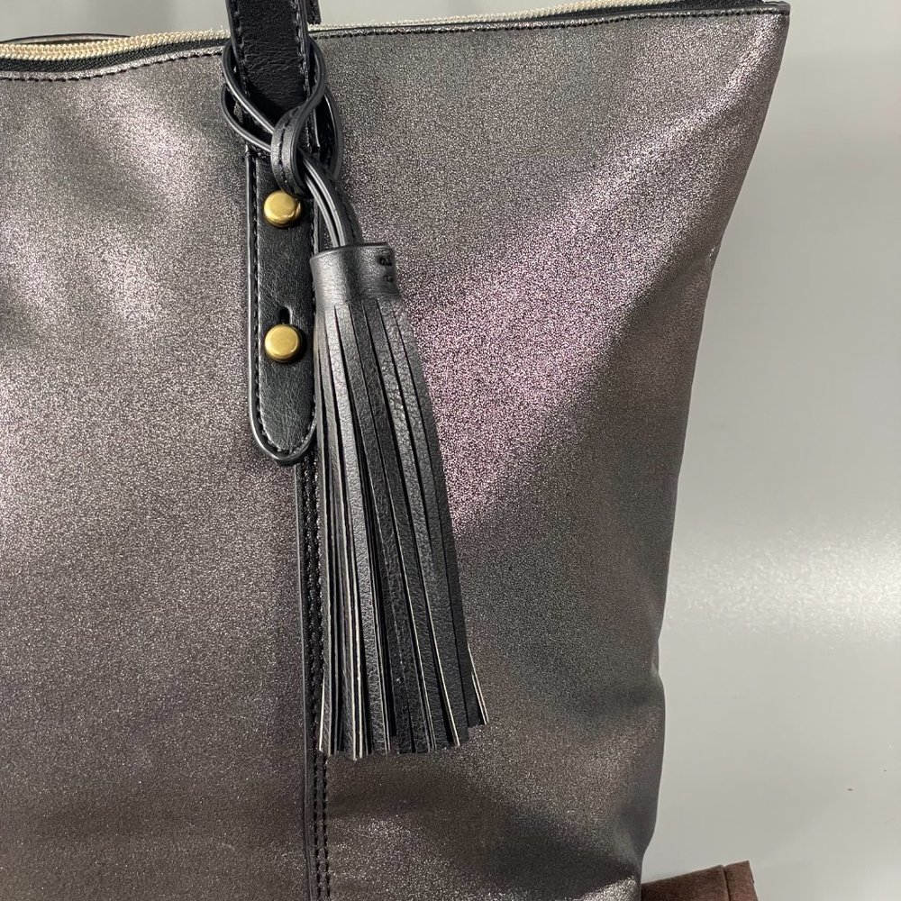 Fossil Silver-Gray Sparkly Tote Bag - Picture 3 of 15